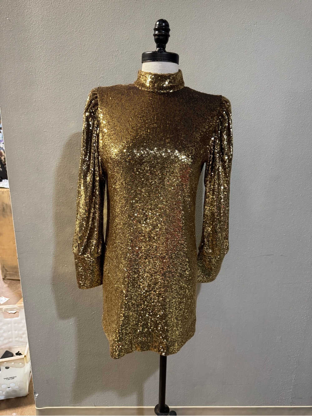 A.L.C Gold Sequin Dress 4